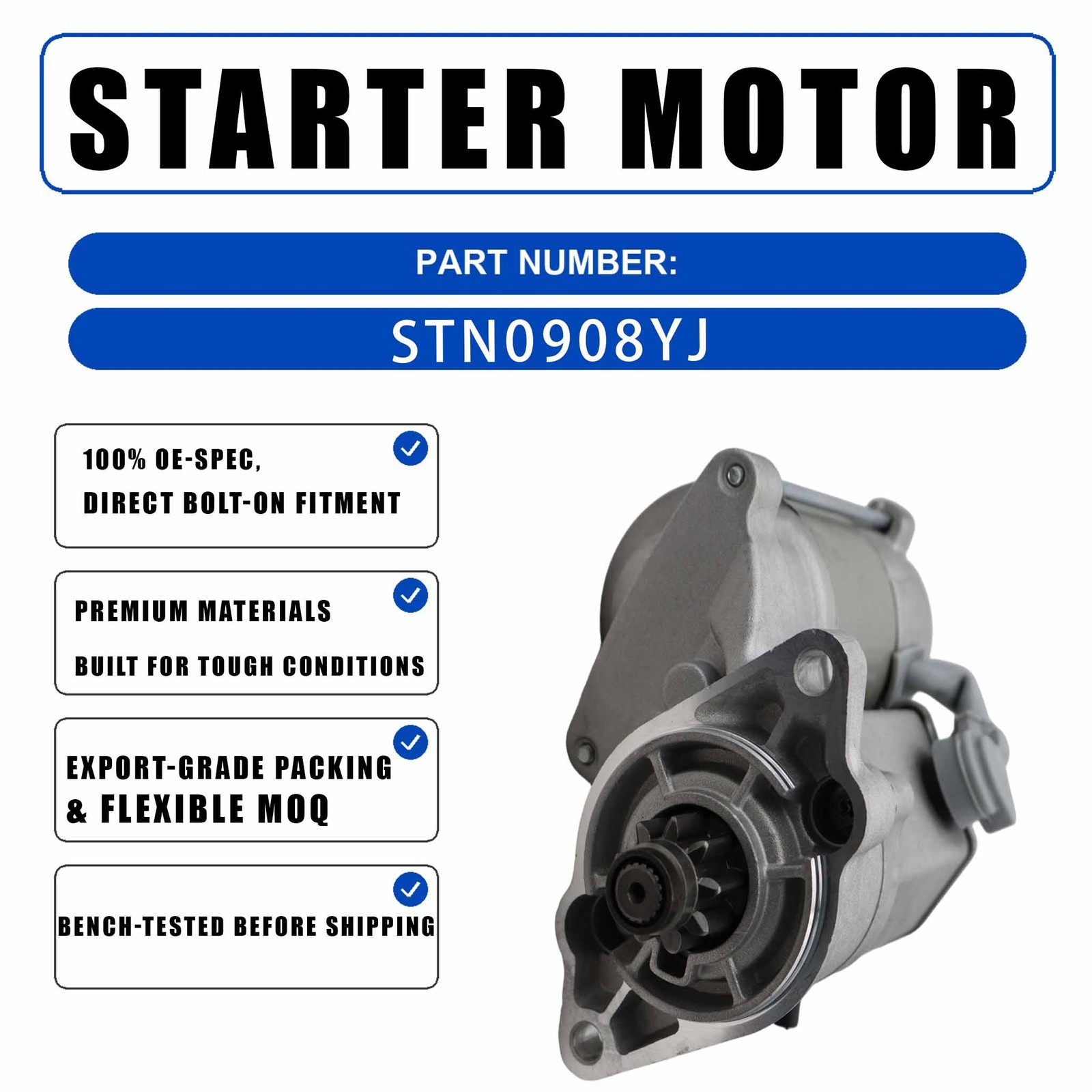 CST40194AS 12V 1.4KW 9T Starter Motor For TUCHEL Quattro 2010- 0898ccm Kubota