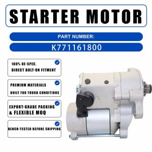 12V Starter 20513076 For Kubota Excavators Tractors Utility Vehicles W/D902E-UV