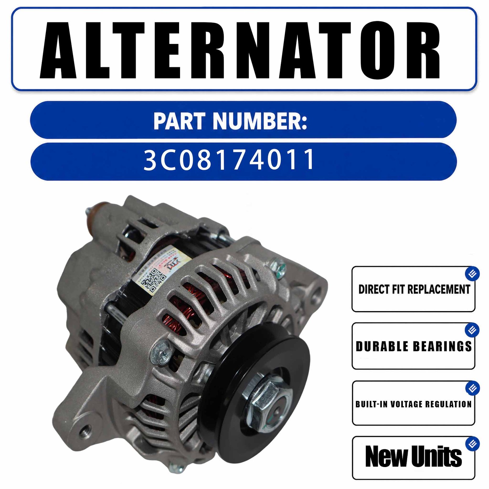 12V 50A Alternator 3C08174011 For Caterpillar CAT 305CR K4N