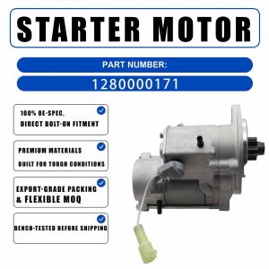 12V Starter 2280001030 For Kubota D1302 V1502 Engine