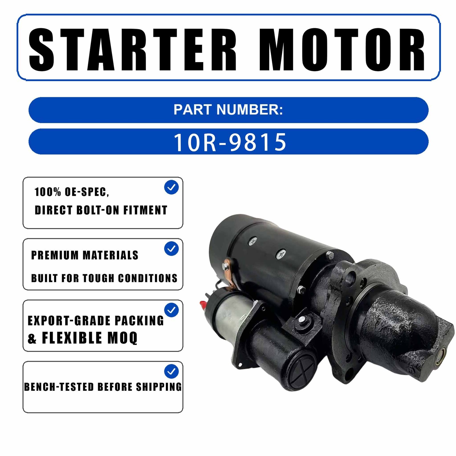 24V 7.5KW 11T Starter 10R-9815 For Caterpillar CAT TK1051 Track Feller Buncher