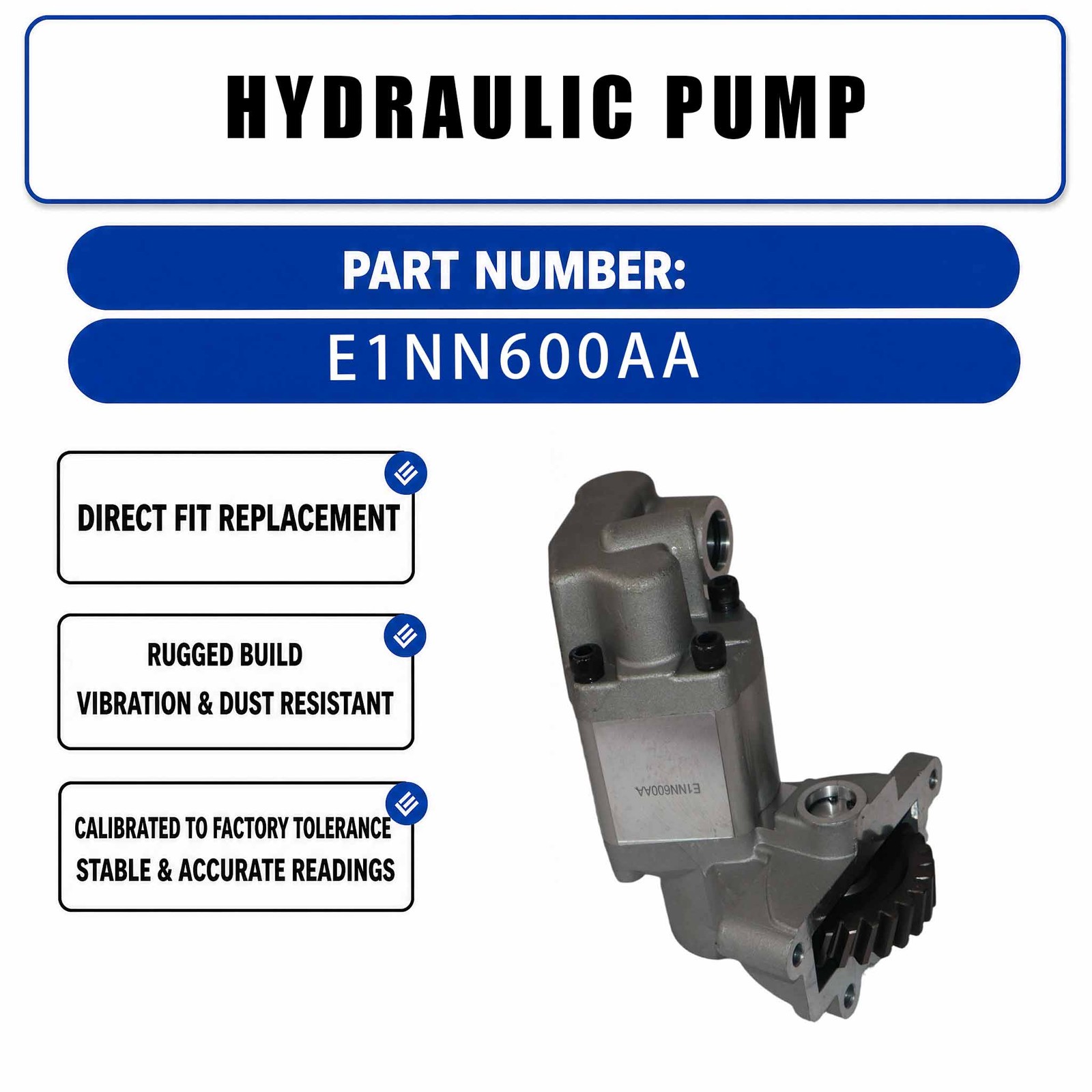 Hydraulic Pump E1NN600AB For Ford New Holland 2000 3000 3500 6610 7710 8010