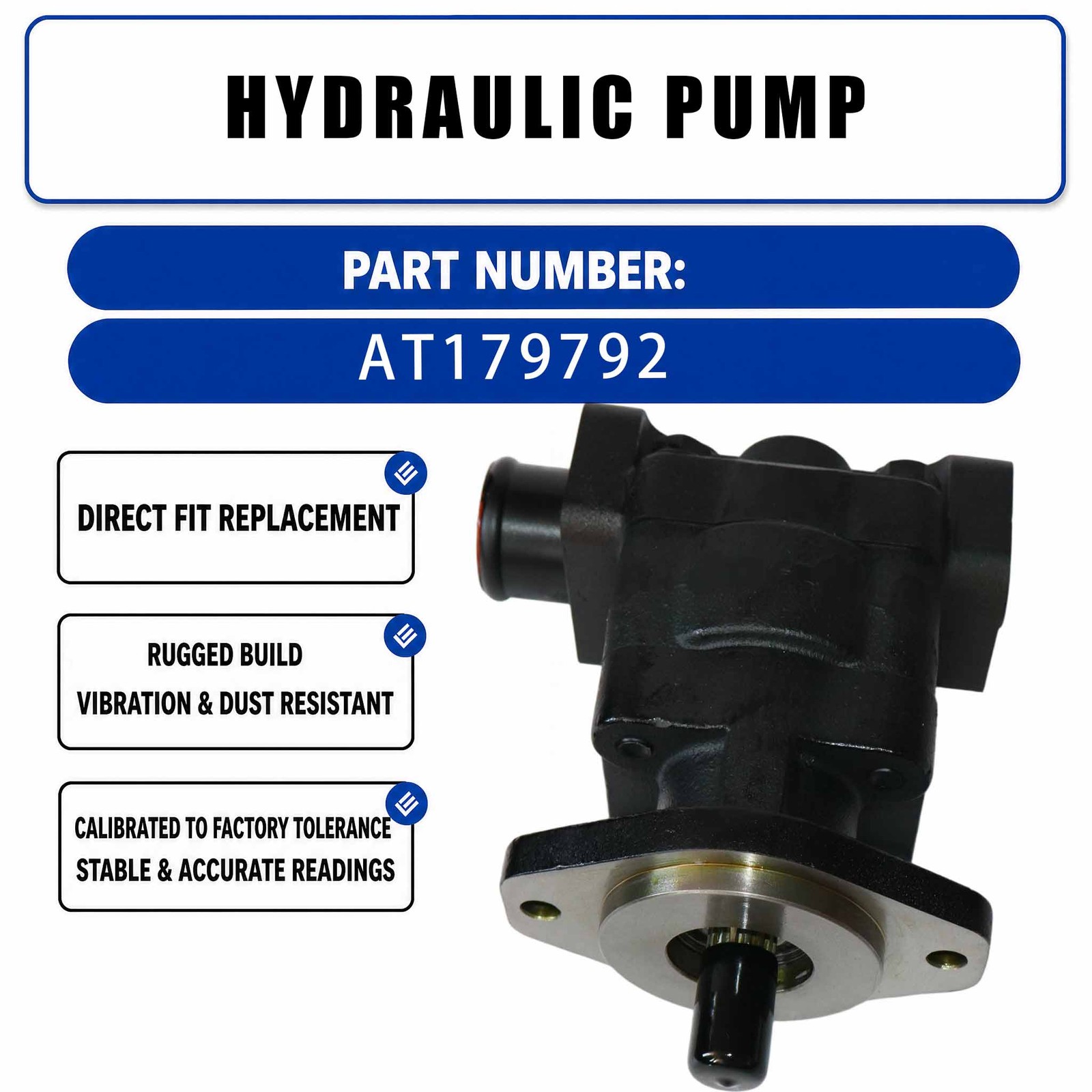 AT179792 Hydraulic Pump For John Deere 310E 310G 310J 310K 710D Backhoe Loader