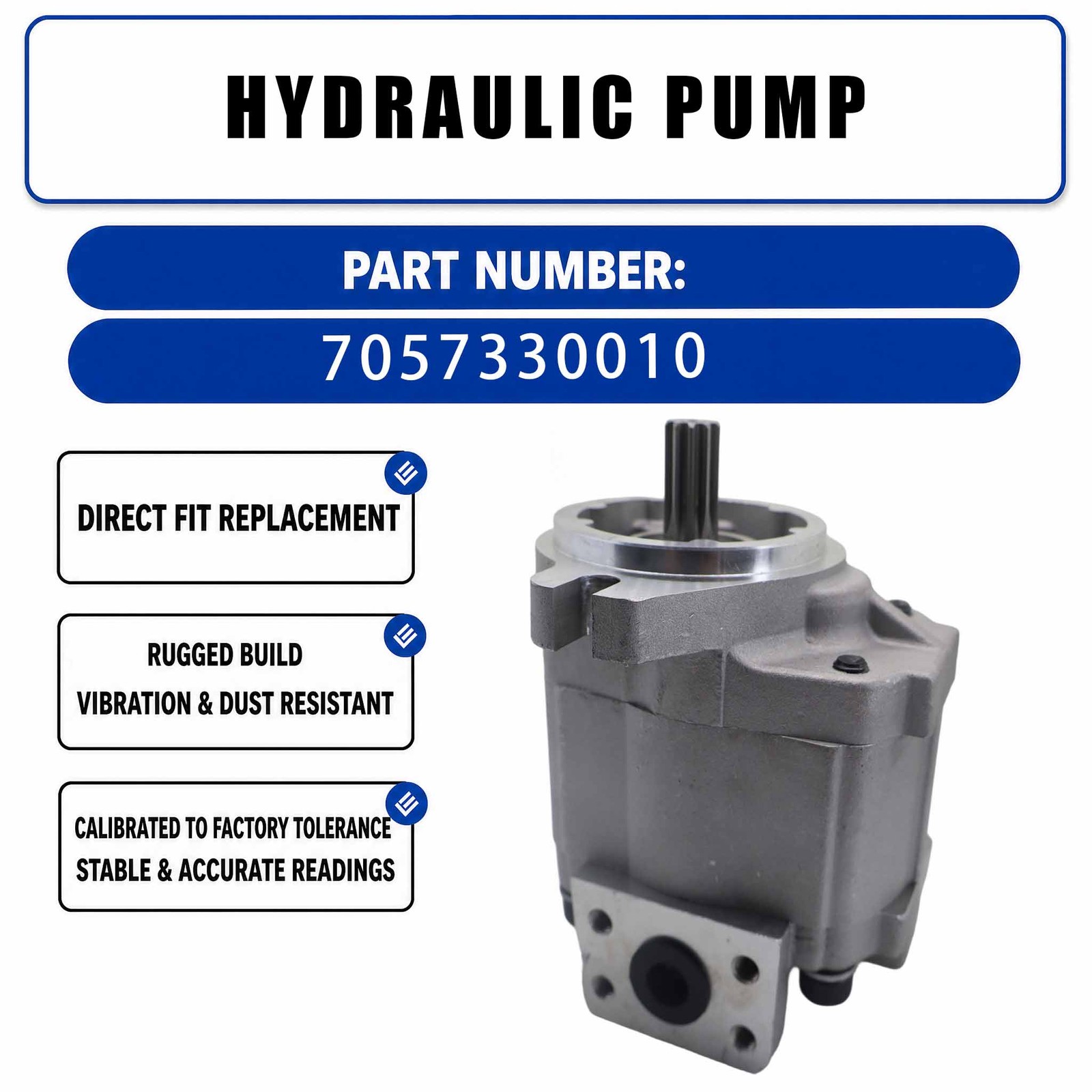 Hydraulic pump 705-73-30010 7057330010 For Komatsu WA100-3 WA120-3 WA150-3