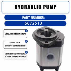 Hydraulic Pump 6672051 For Bobcat Skid Steer 751 751G 753 753G 763 763G