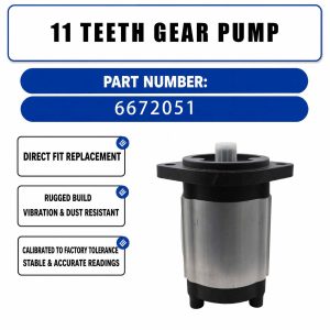 6672513 11 Teeth Gear Pump For Bobcat Skid Steer Loader 363 7753 733 751 753