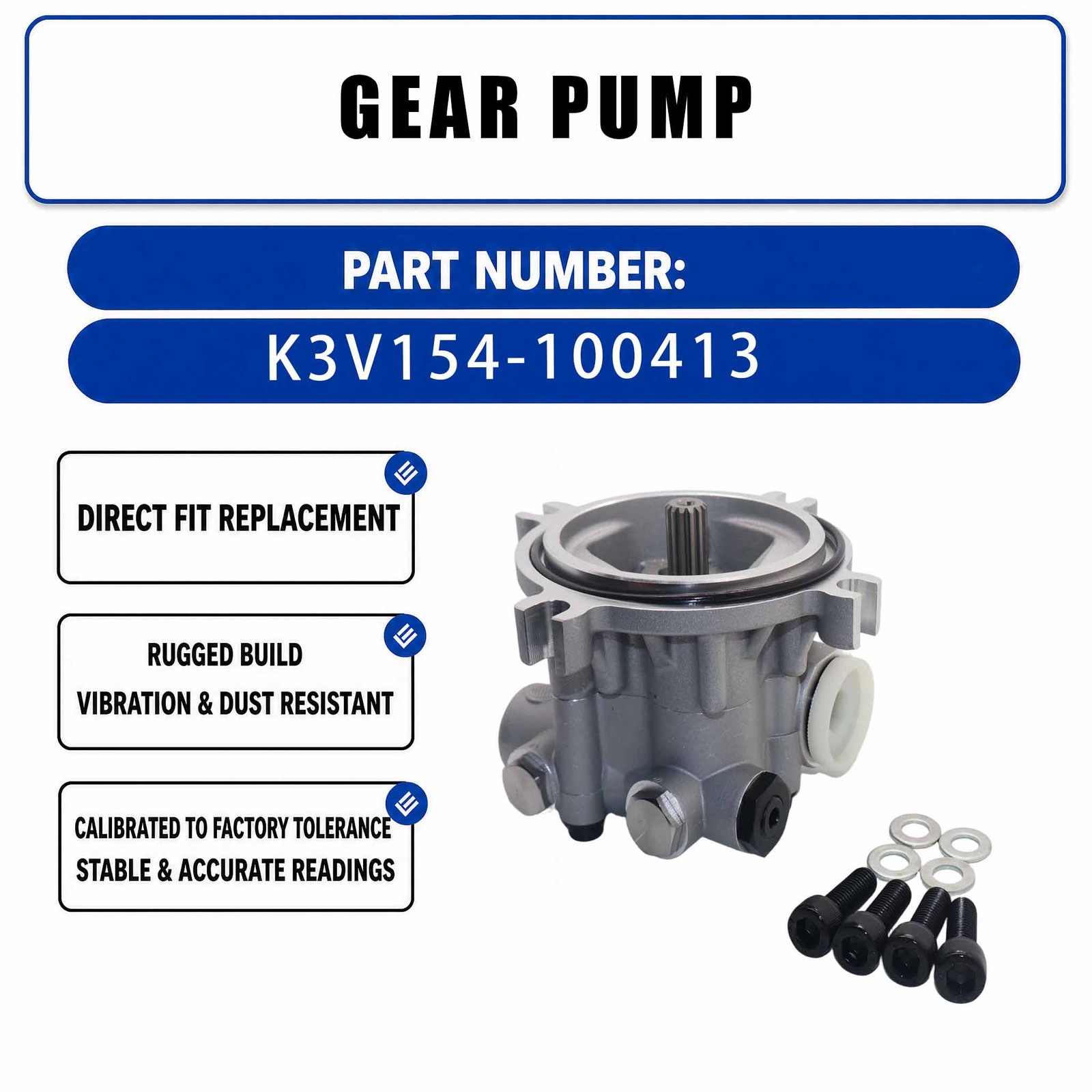 Gear Pump K3V154-100413 For Heavy Machinery Spare Parts