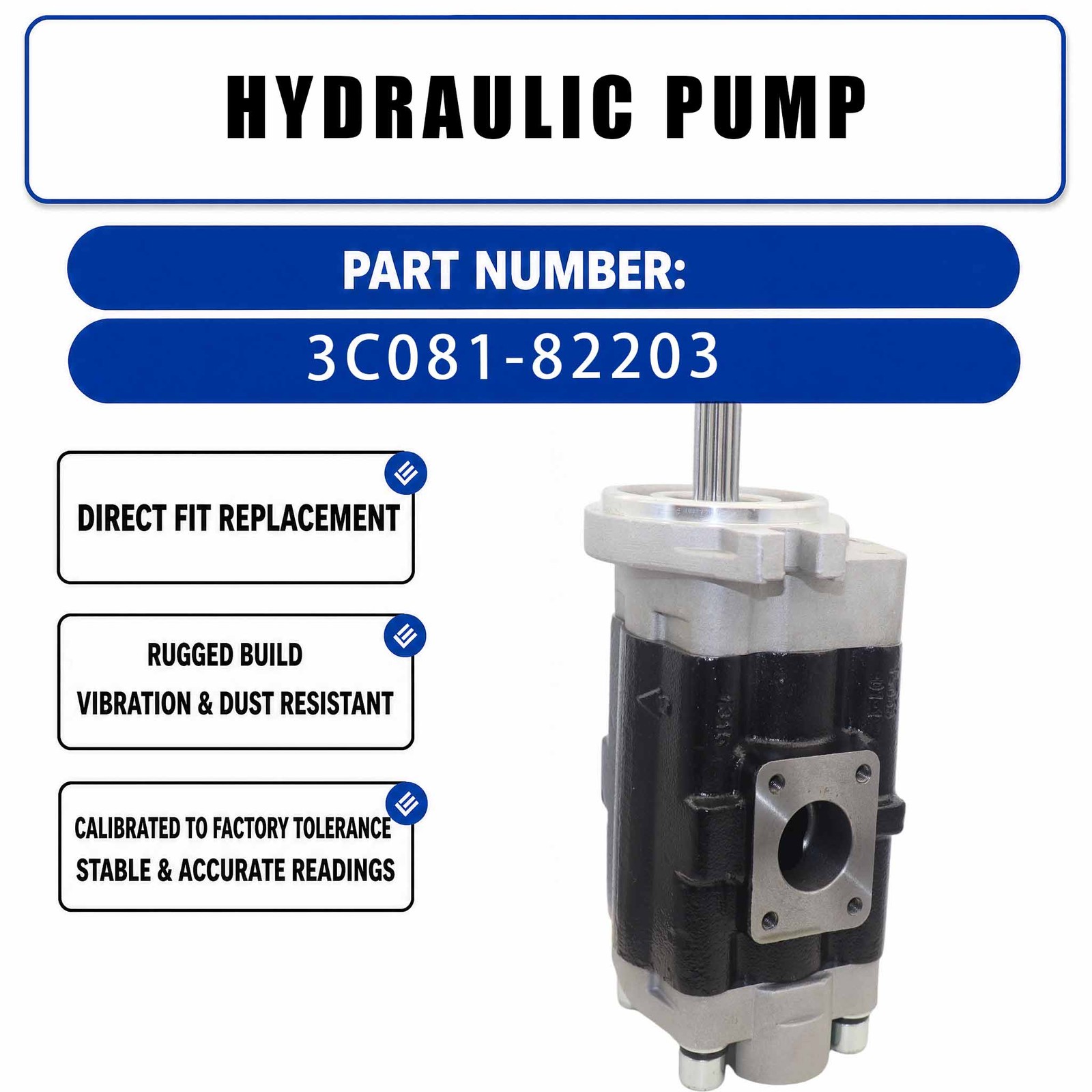 Hydraulic Pump 3C081-82203 3C081-82204 For Kubota M9960 M9540 M5-091 M7060