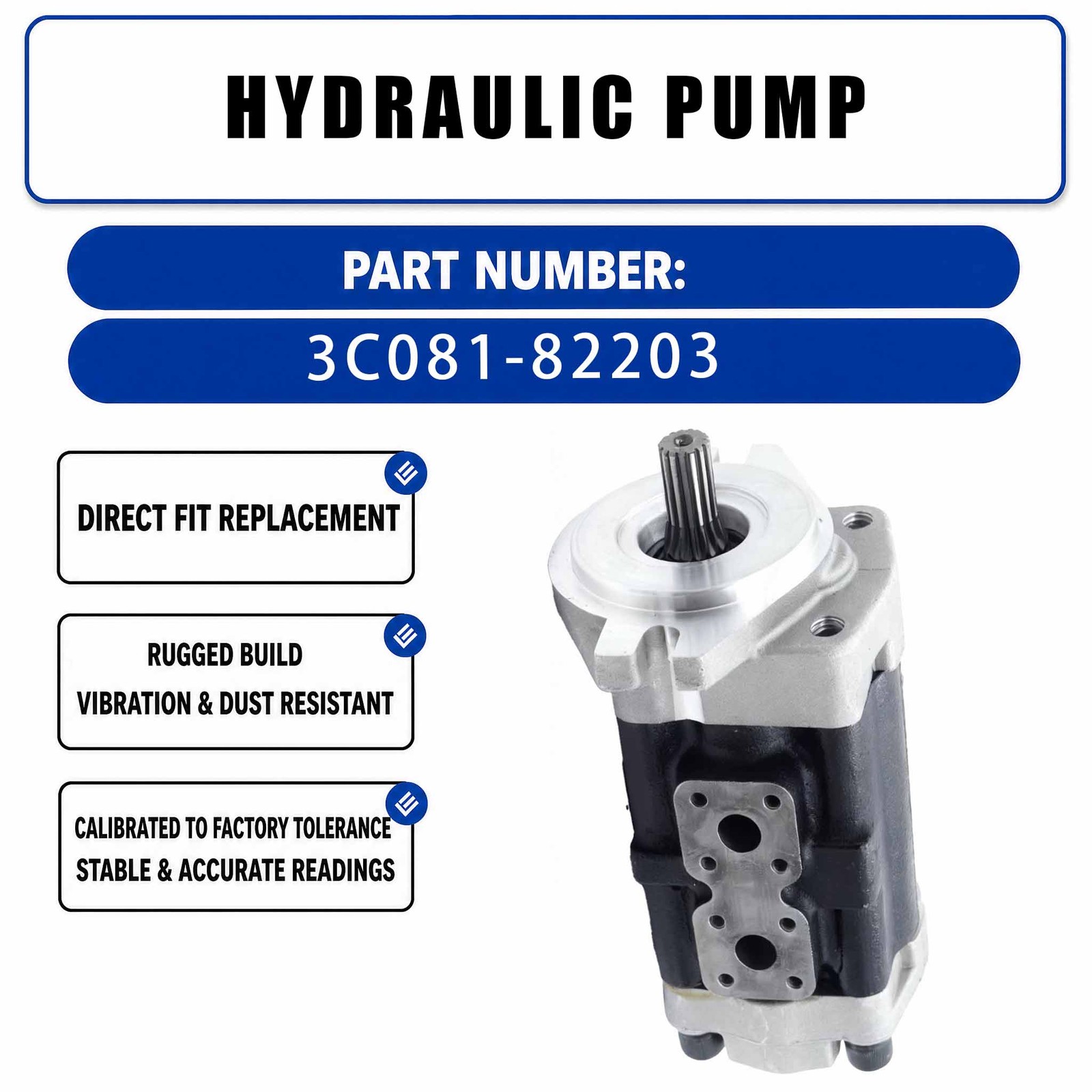 3C081-82200 3C081-82204 Hydraulic Pump For Kubota M5040 M6040 M7040 M7060 M8540