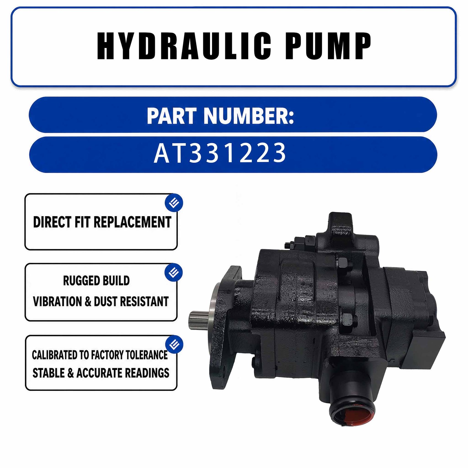 Hydraulic Pump AT331223 For John Deere Backhoe Loader 310G 310SG 315SG 310SJ