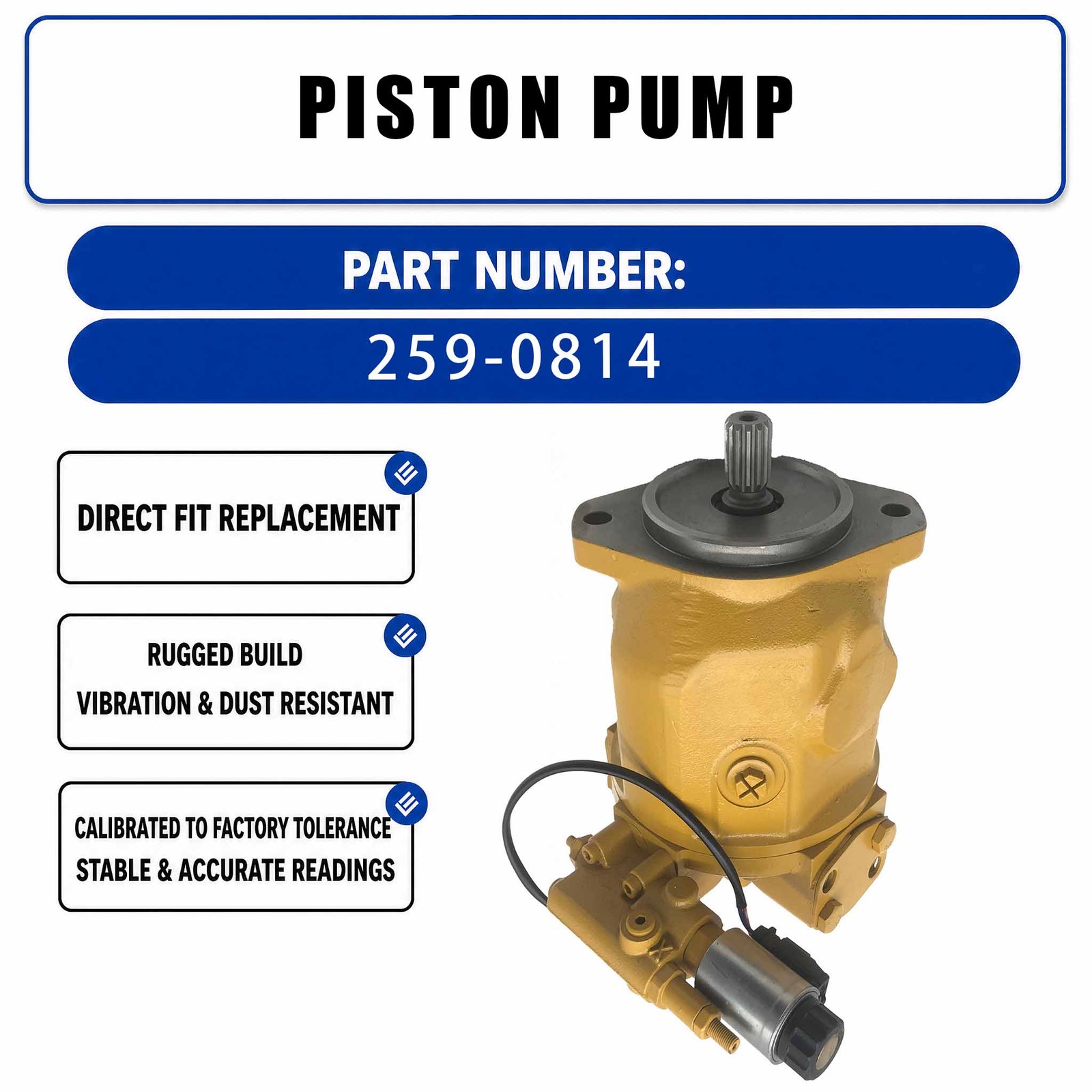 piston pump 259-0814 For Caterpillar CAT 345C L 345C Mobile Hydraulic Power Unit