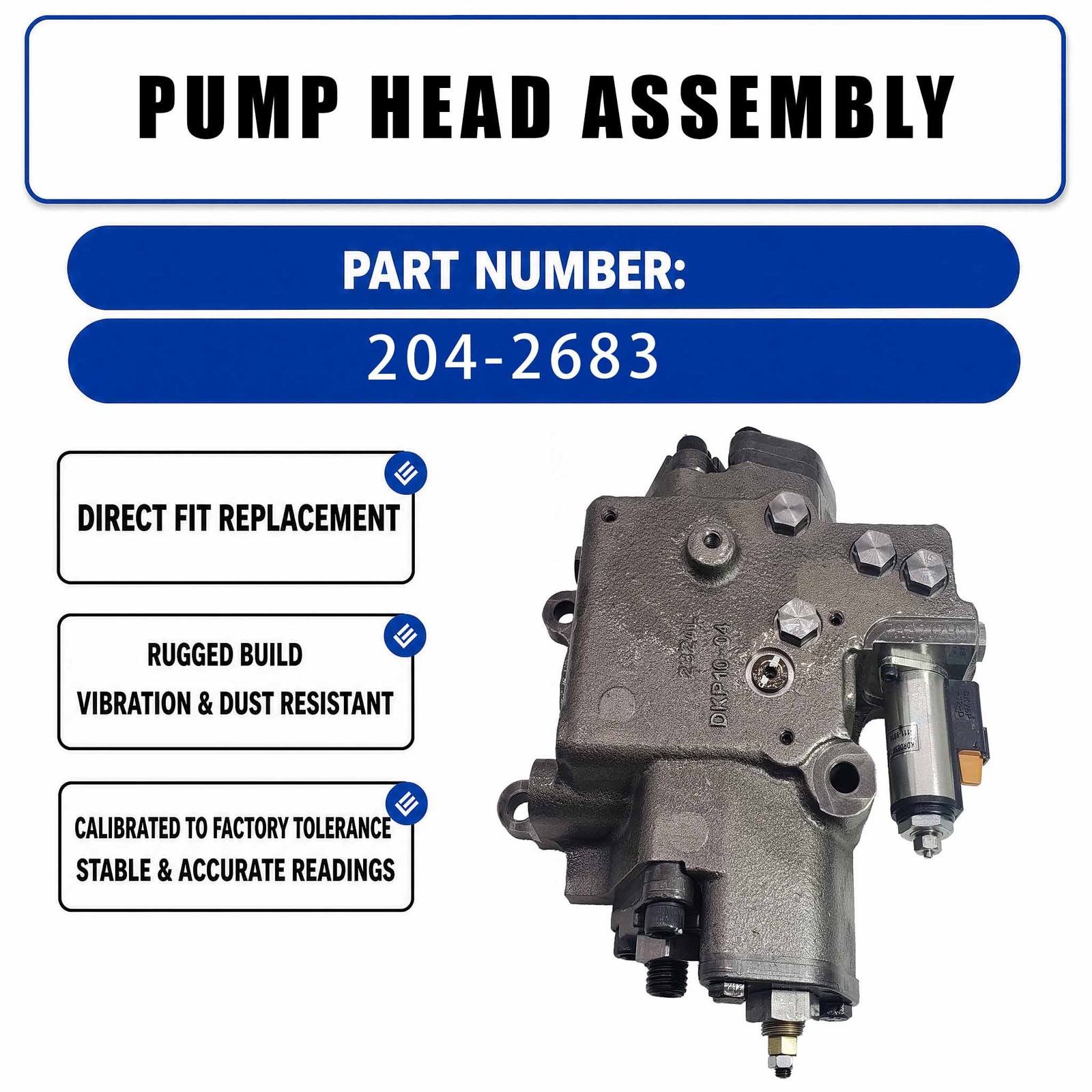Pump head assembly 204-2683 For Caterpillar CAT 318C 320C FM 320C L 321C 320C