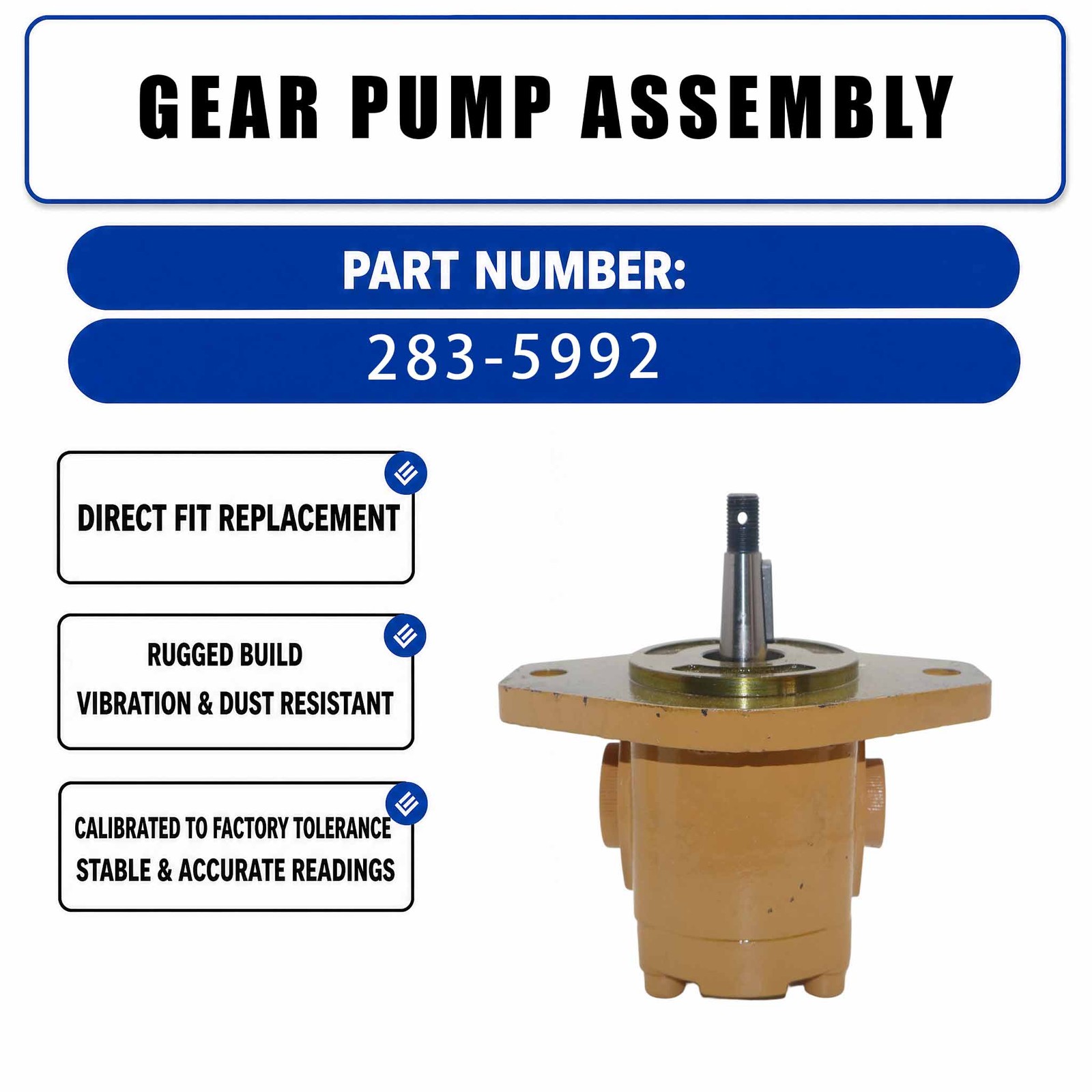 Gear Pump Assembly 194-8384 283-5992 For Caterpillar CAT 330C L 330C LN 330C FM