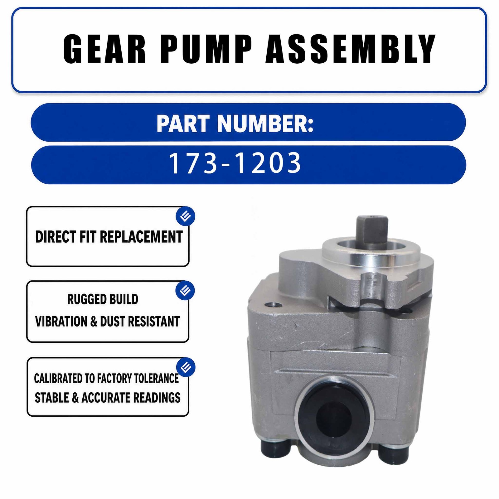Gear Pump Assembly 173-1203 1731203 For Caterpillar CAT 311D LRR 318D L 319D L