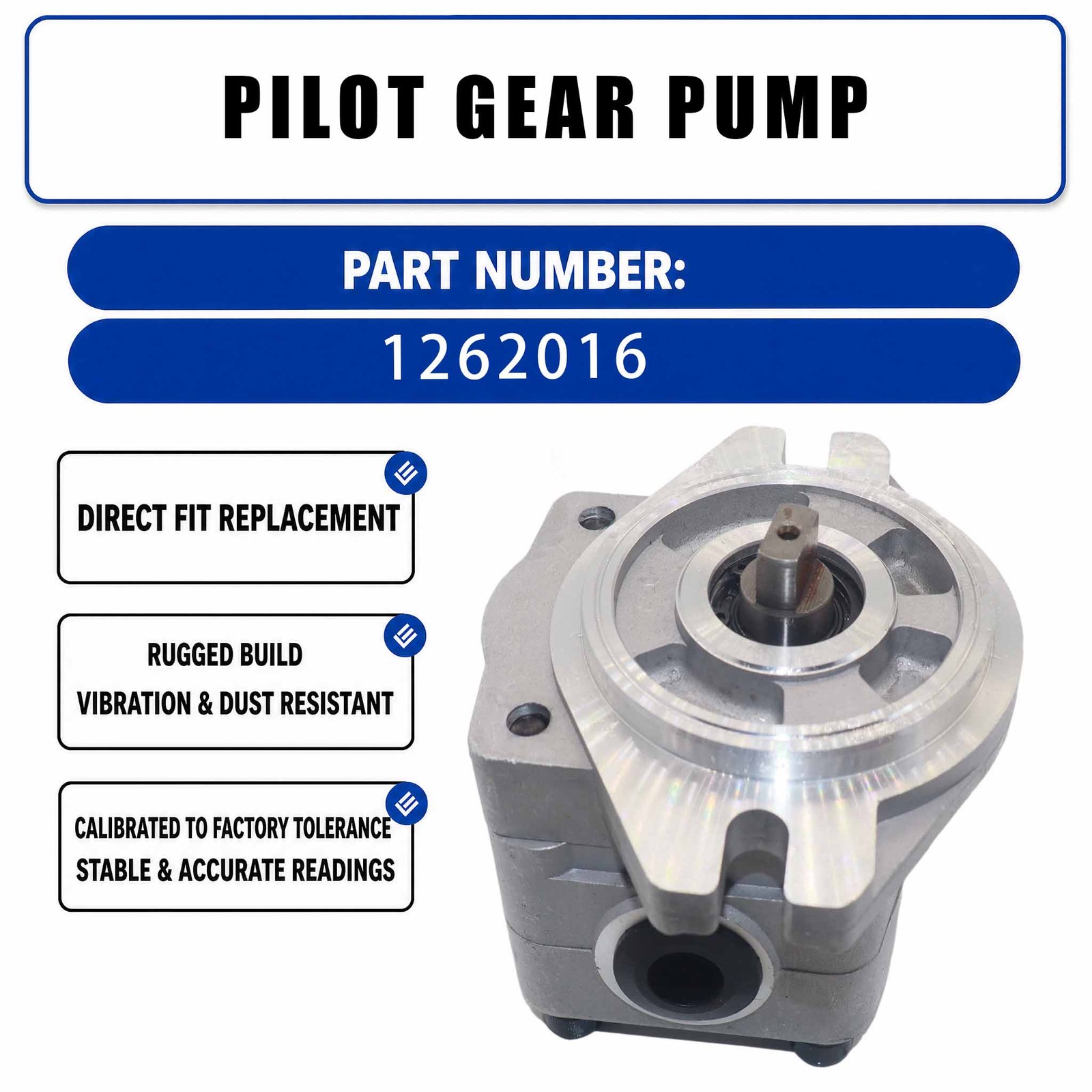 Pilot Gear Pump 126-2016 1262016 For Caterpillar CAT 320D L 320C L 325D FM 320D