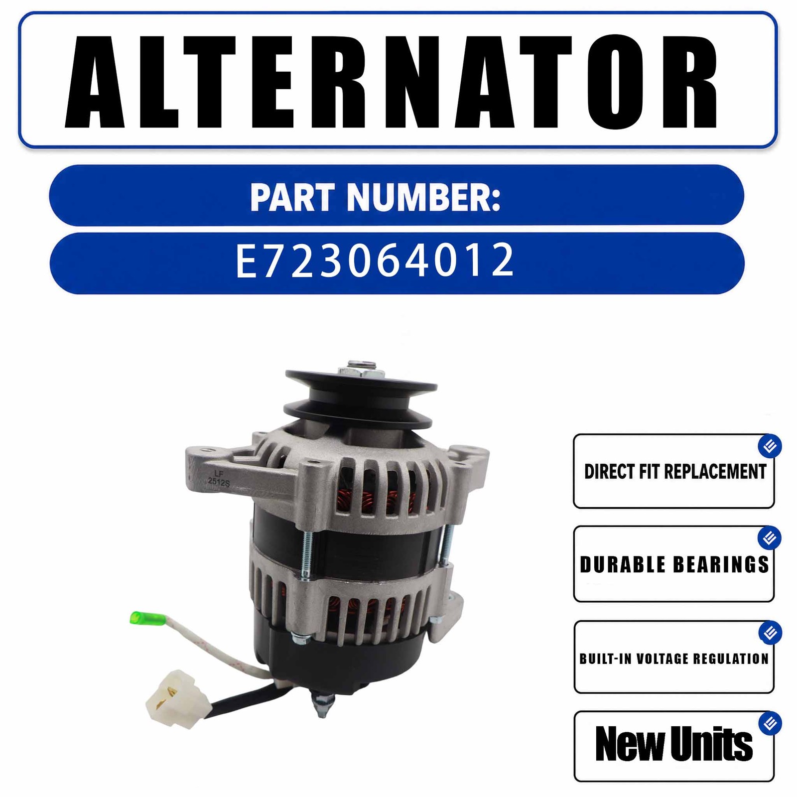 12V 50A Alternator E621364012 AB140528 TA000A58101 For Daedong Kioti Dk35 Dk40