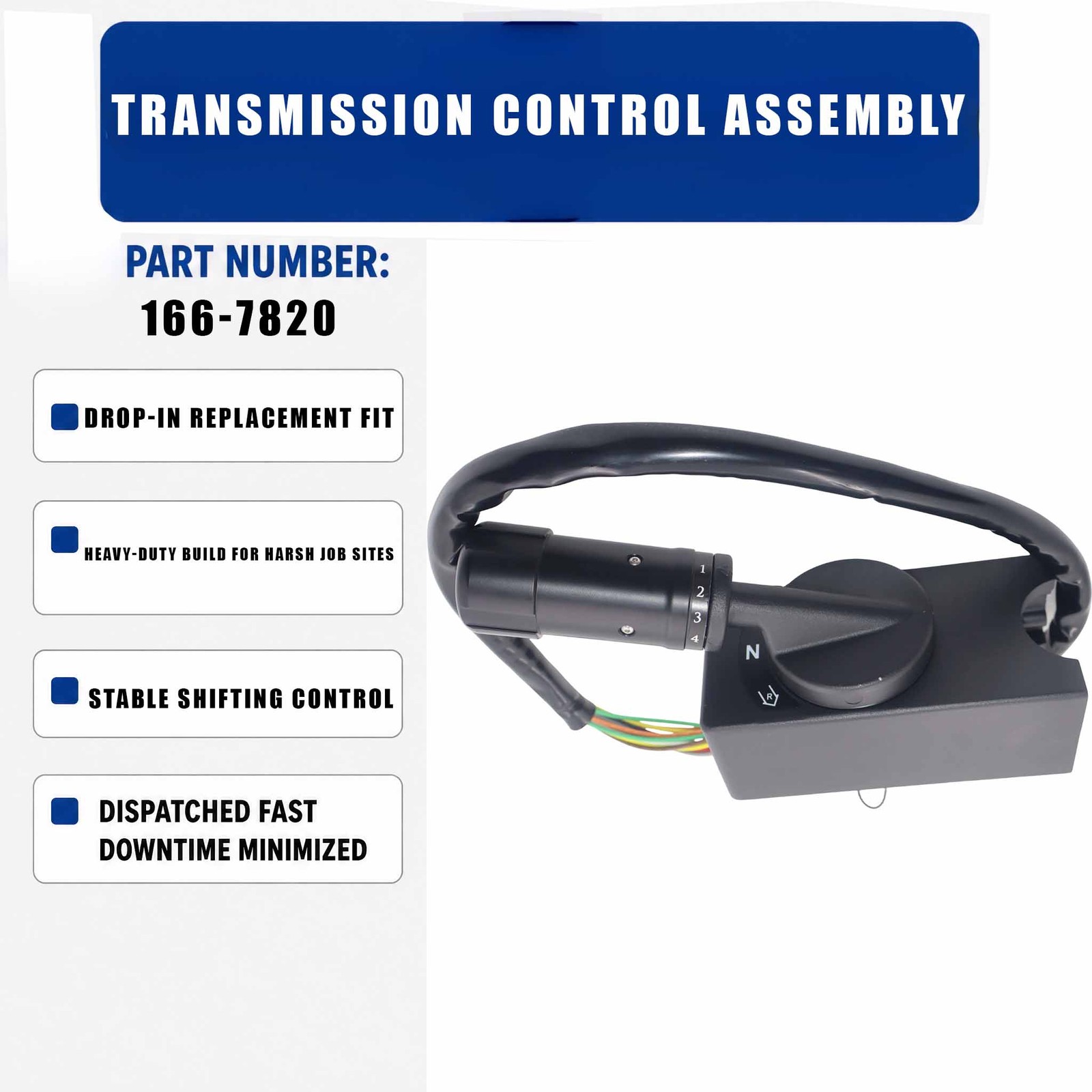 166-7820 XMSN control device assembly For Caterpillar CAT 966G 950G II 950G