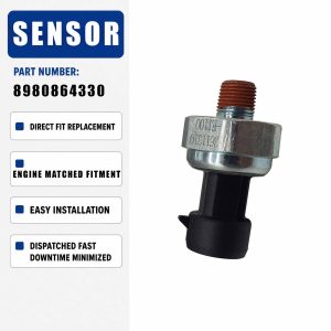 Fuel Pressure Sensor 8980864330 for Isuzu 4HK1 6HK1 6BD1 Engine ZX110-3 ZX130-3