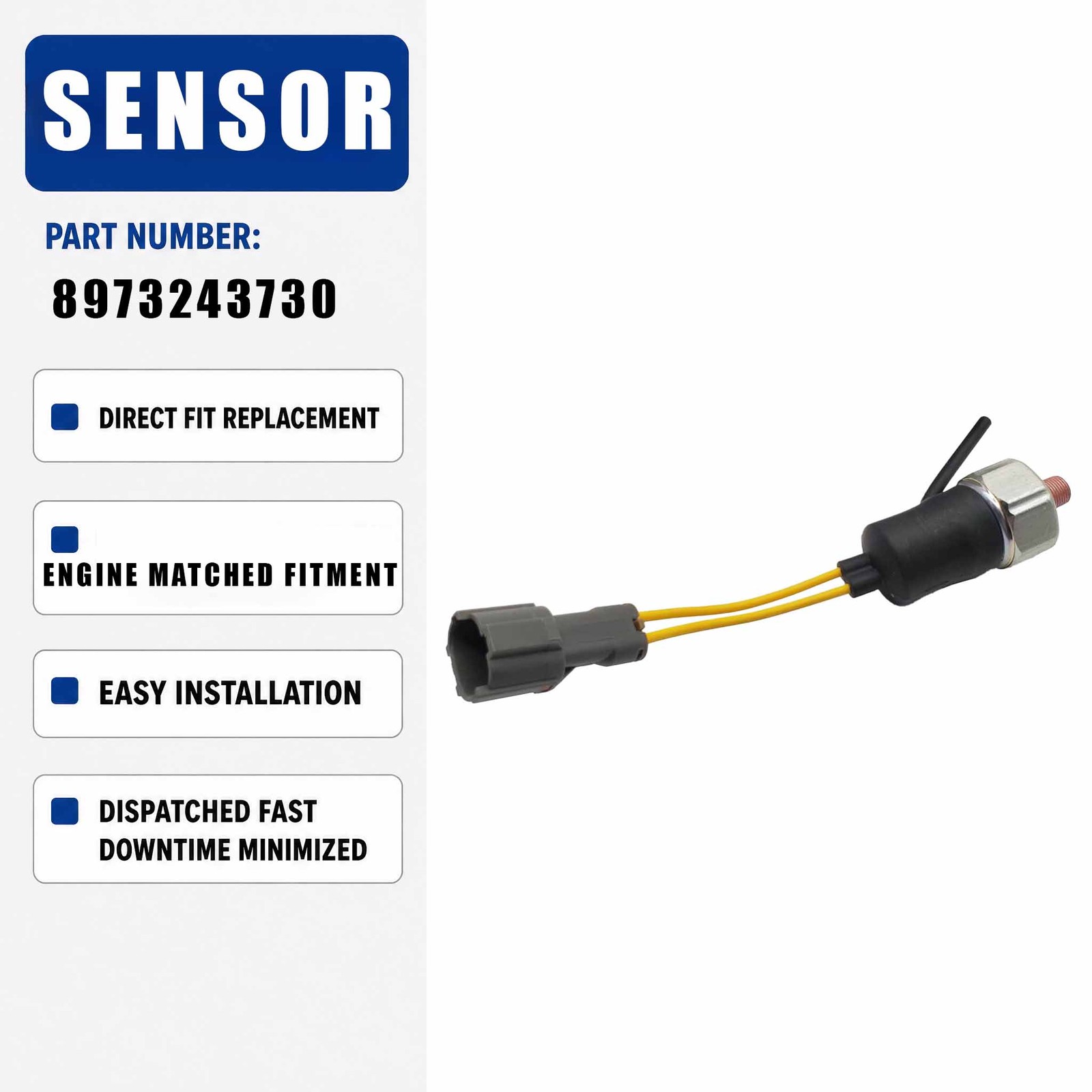 1-82410170-1 8-97324373-0 Oil Pressure Sensor for ZAX200 6BG1 4BG1 Engine