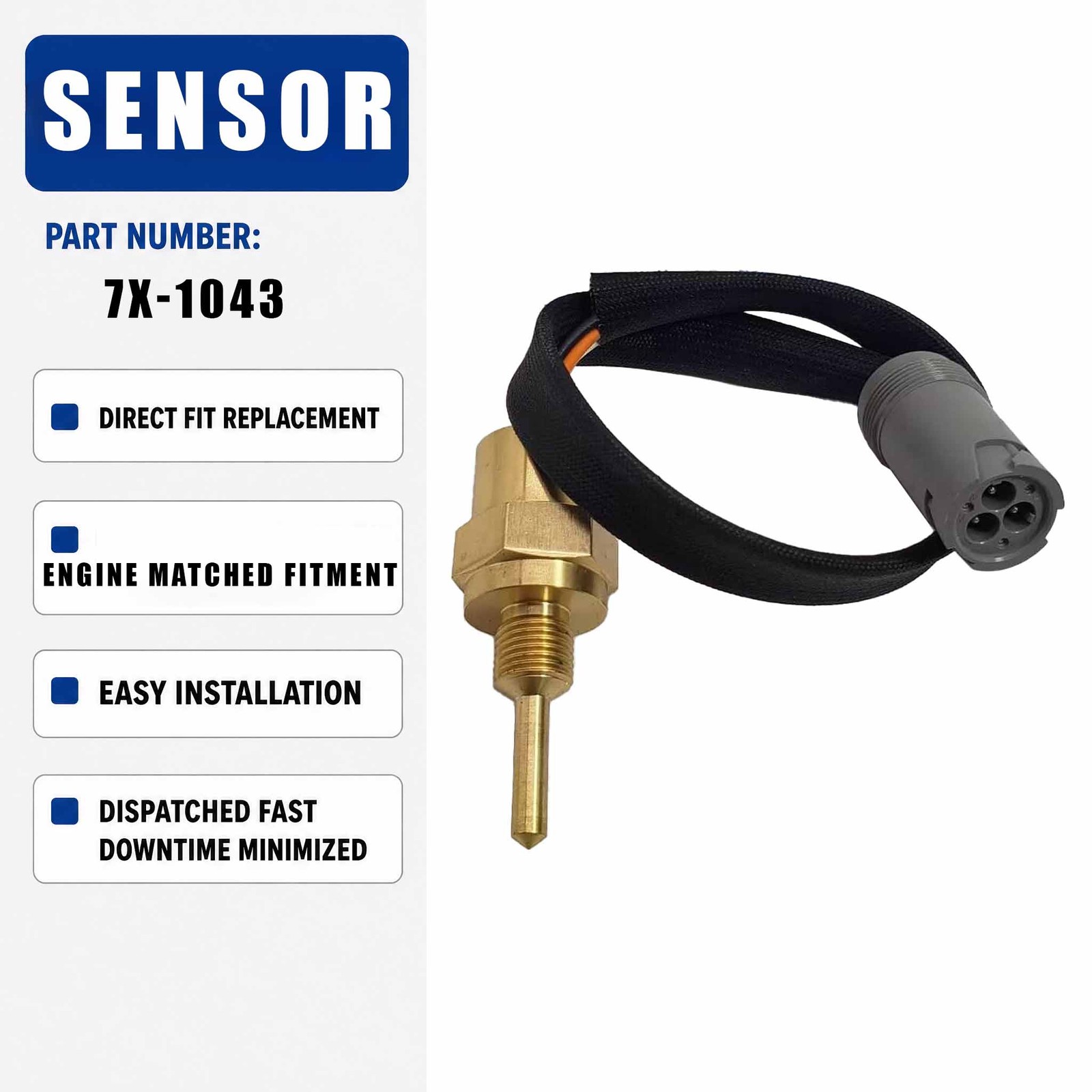 Temperature Sensor 7X-1043 For Caterpillar CAT PM3412 Power Modules