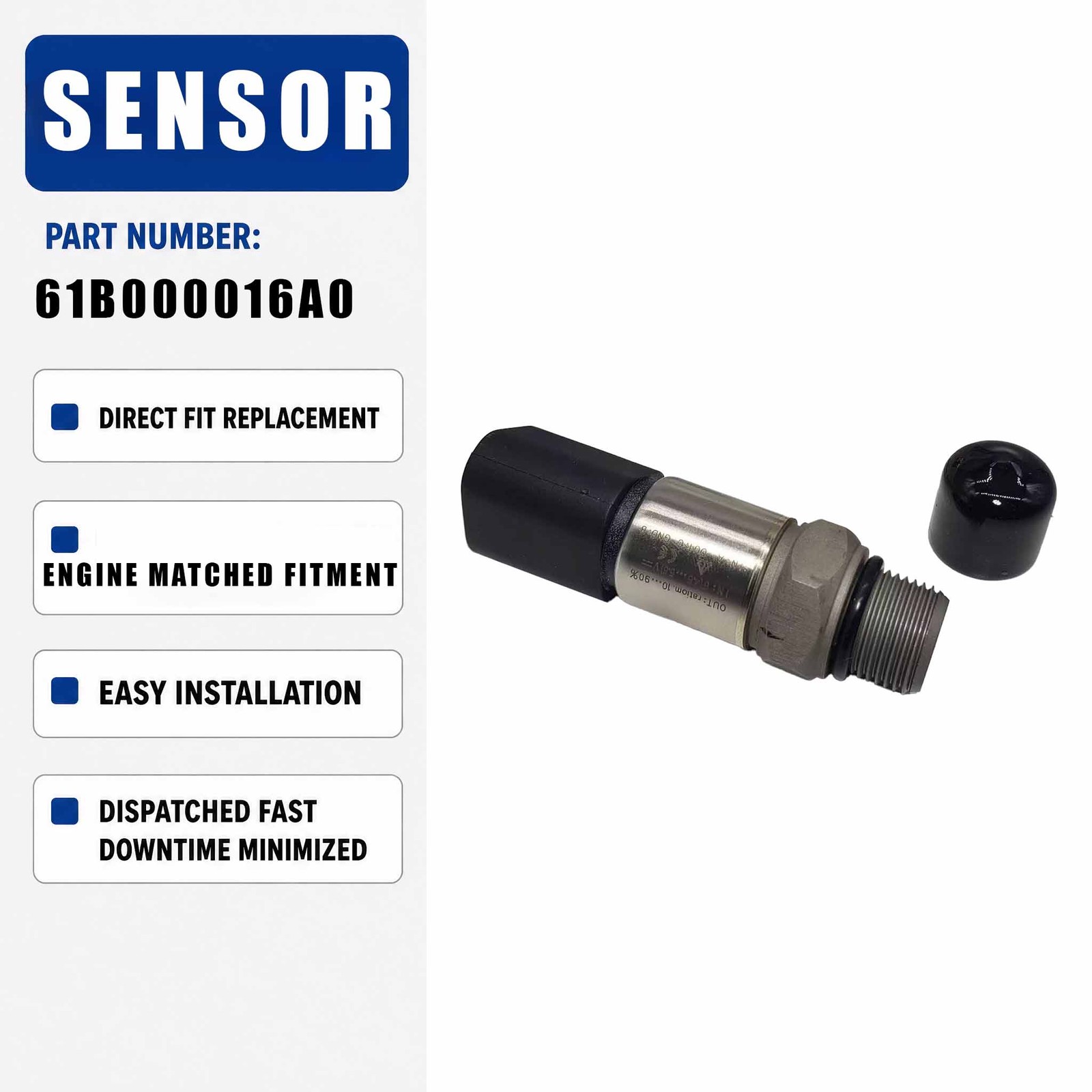 61B000016A0 Pressure Sensor for LOVOL Excavator 500 bar