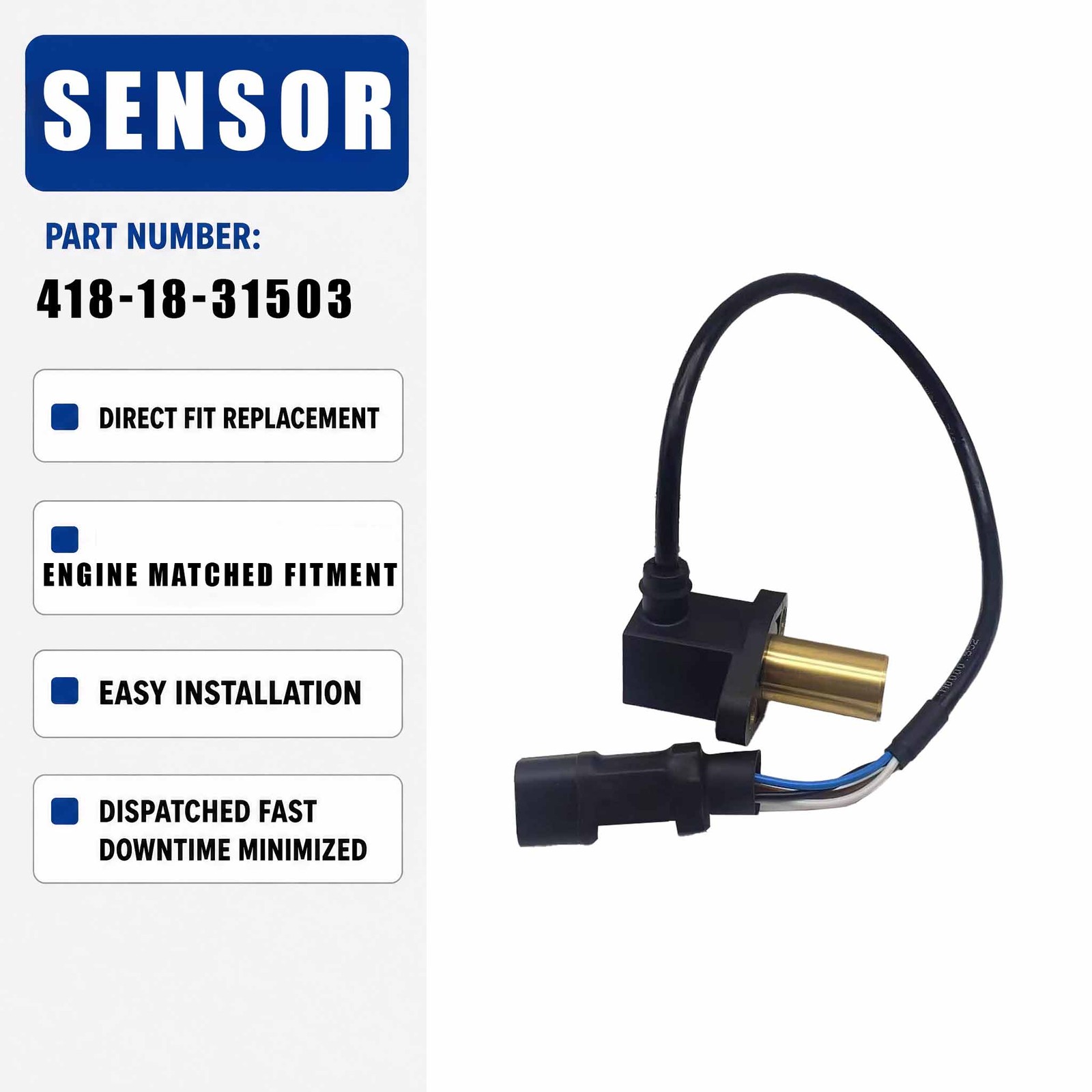 Sensor 418-18-31503 for Komatsu WA150 WA200 WA250 WA320 Wheel Loader