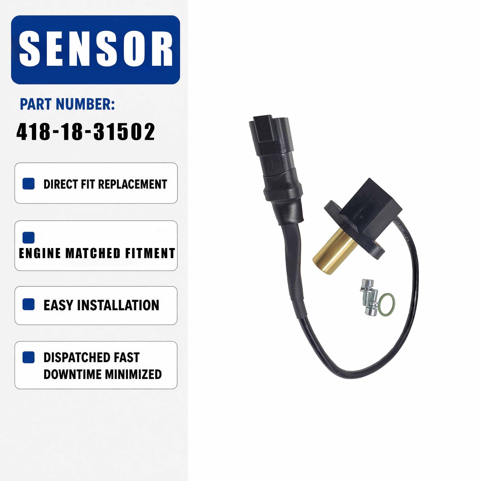 Camshaft Sensor 418-18-31502 for Loader WA150-5 WA200-5 WA200-5L WA200PT-5
