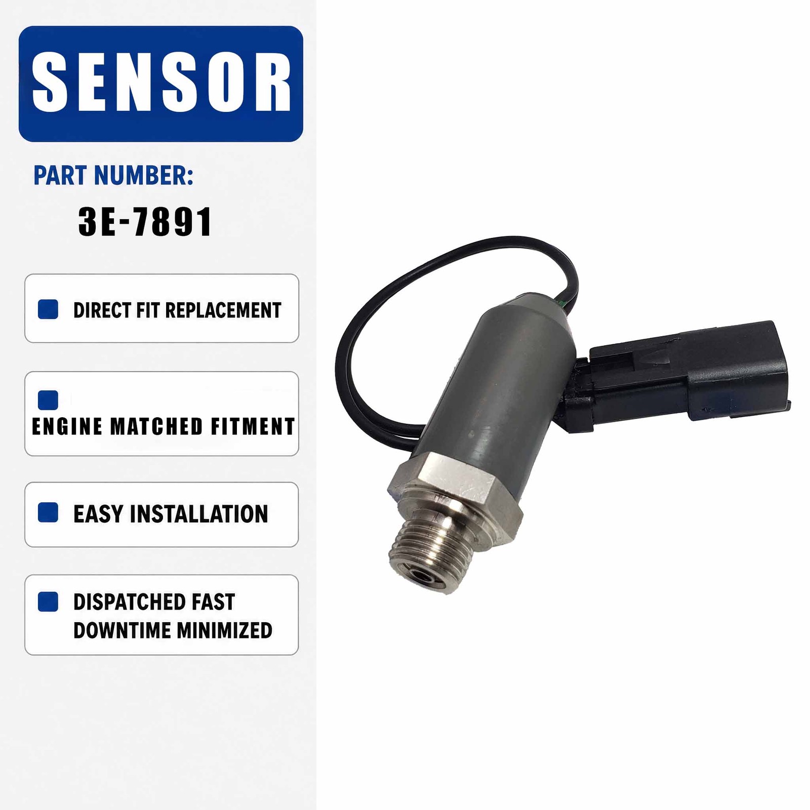3E7891 3E-7891 Pressure Sensor For CAT 924G/R1300/1090