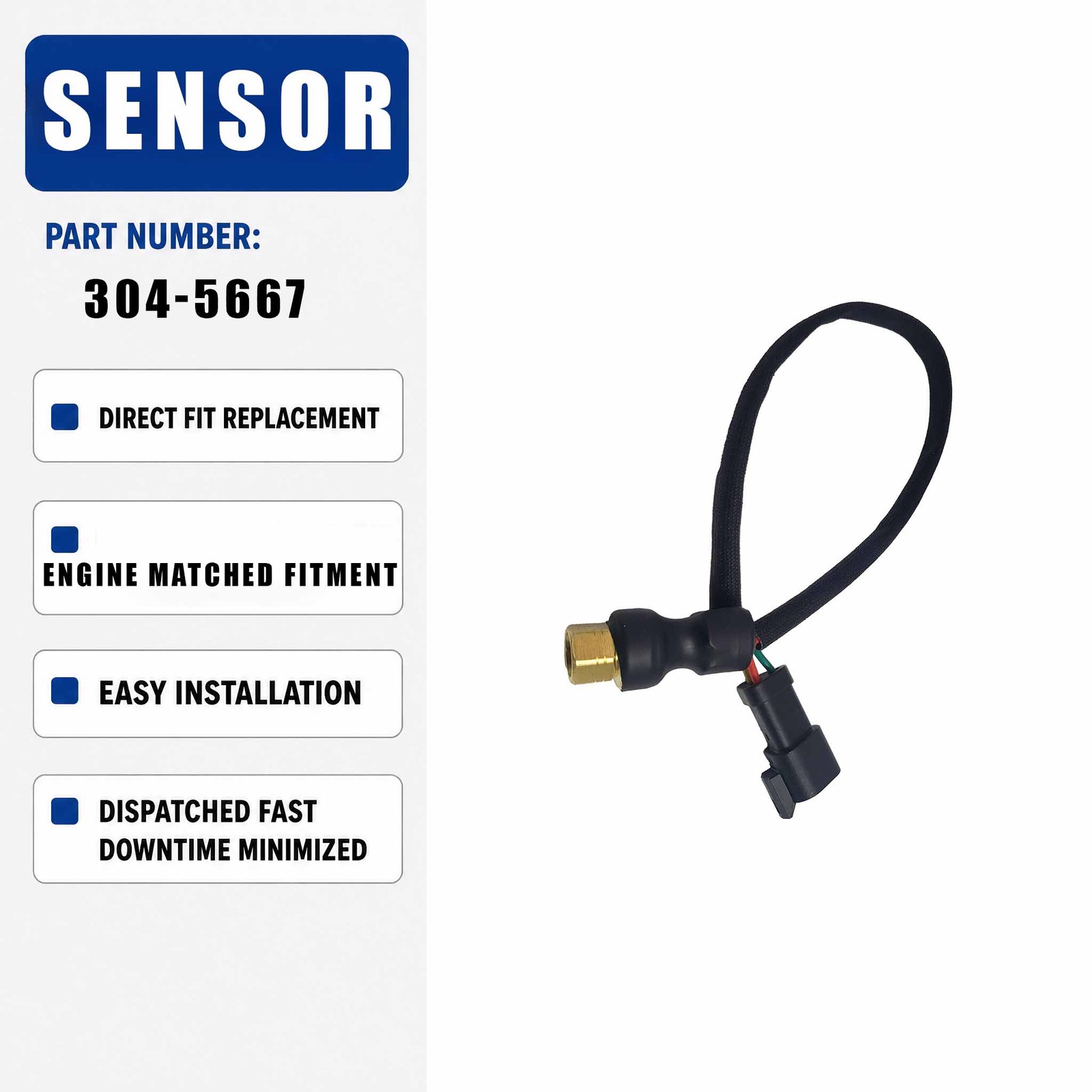 304-5667 Engine pressure sensor For Caterpillar CAT 793D Trucks