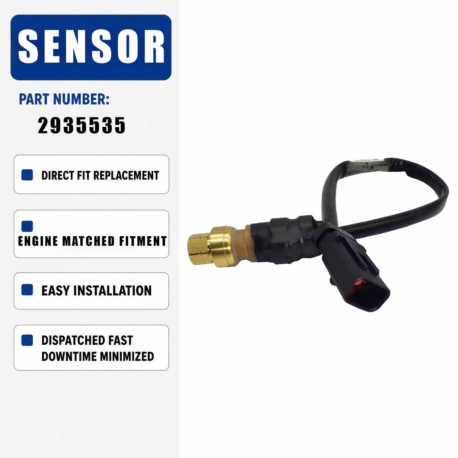 Pressure Sensor 293-5535 2935535 For Caterpillar CAT Engine 336E 349E C9.3 C13