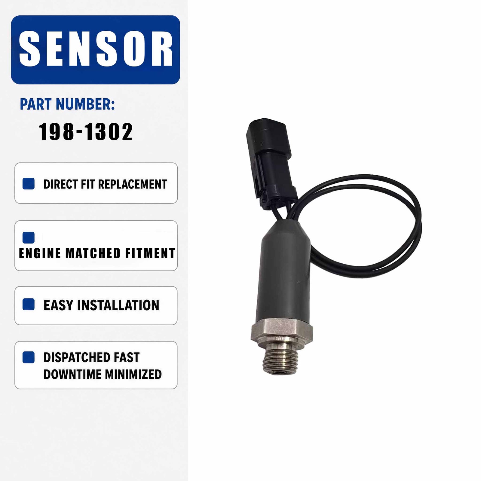 Engine oil sensor pressure switch 198-1302 For Caterpillar CAT 320B S 320B N