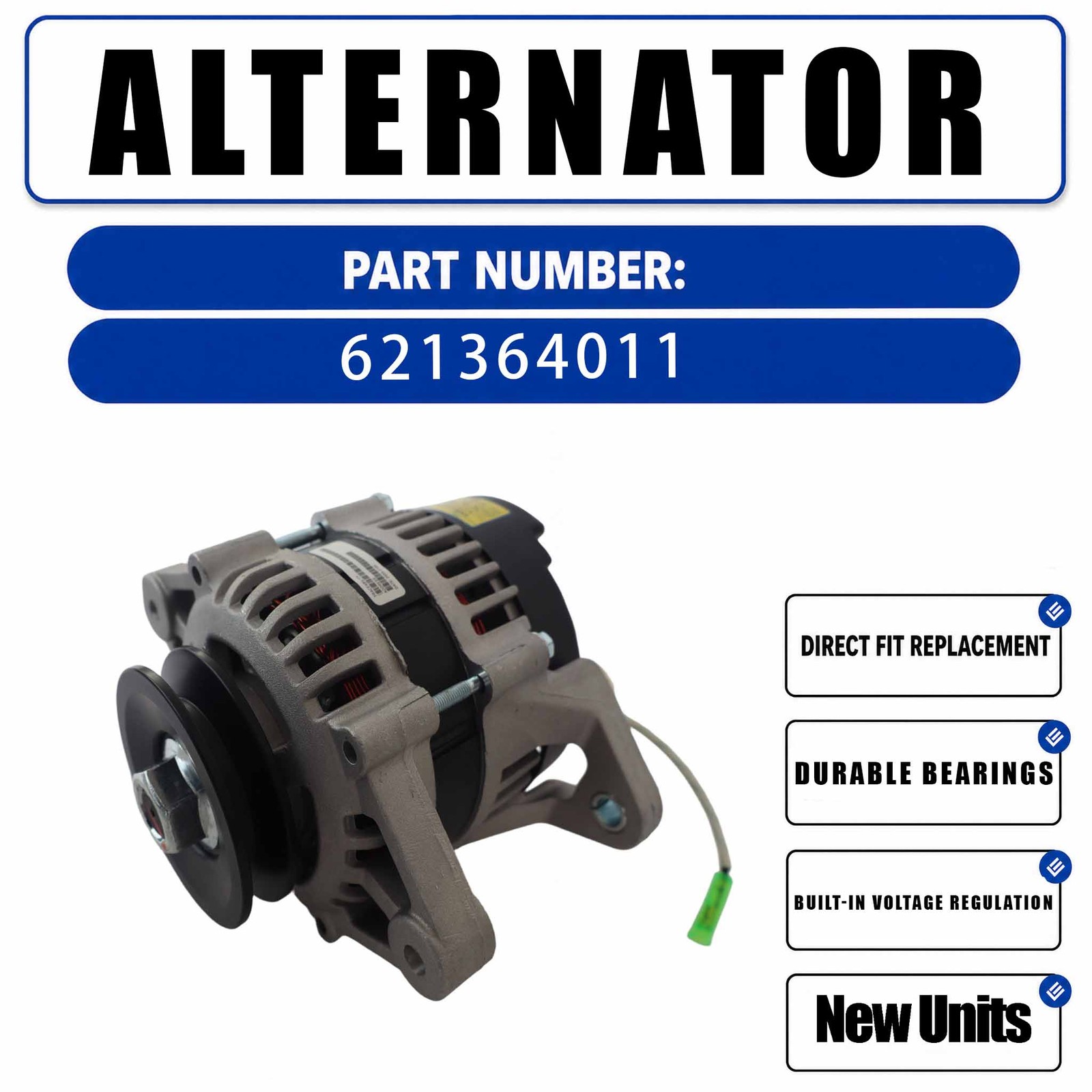12V 50A Alternator TA000A23501 For Daedong Kioti DK35 DK40 DK65 DK65s Tractor